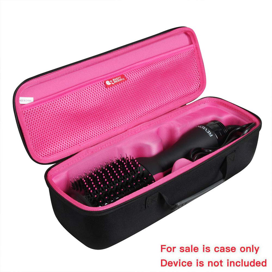 Hermitshell Travel Case for Revlon One-Step Hair Dryer And Volumizer Hot Air Brush (Black+Plum red)