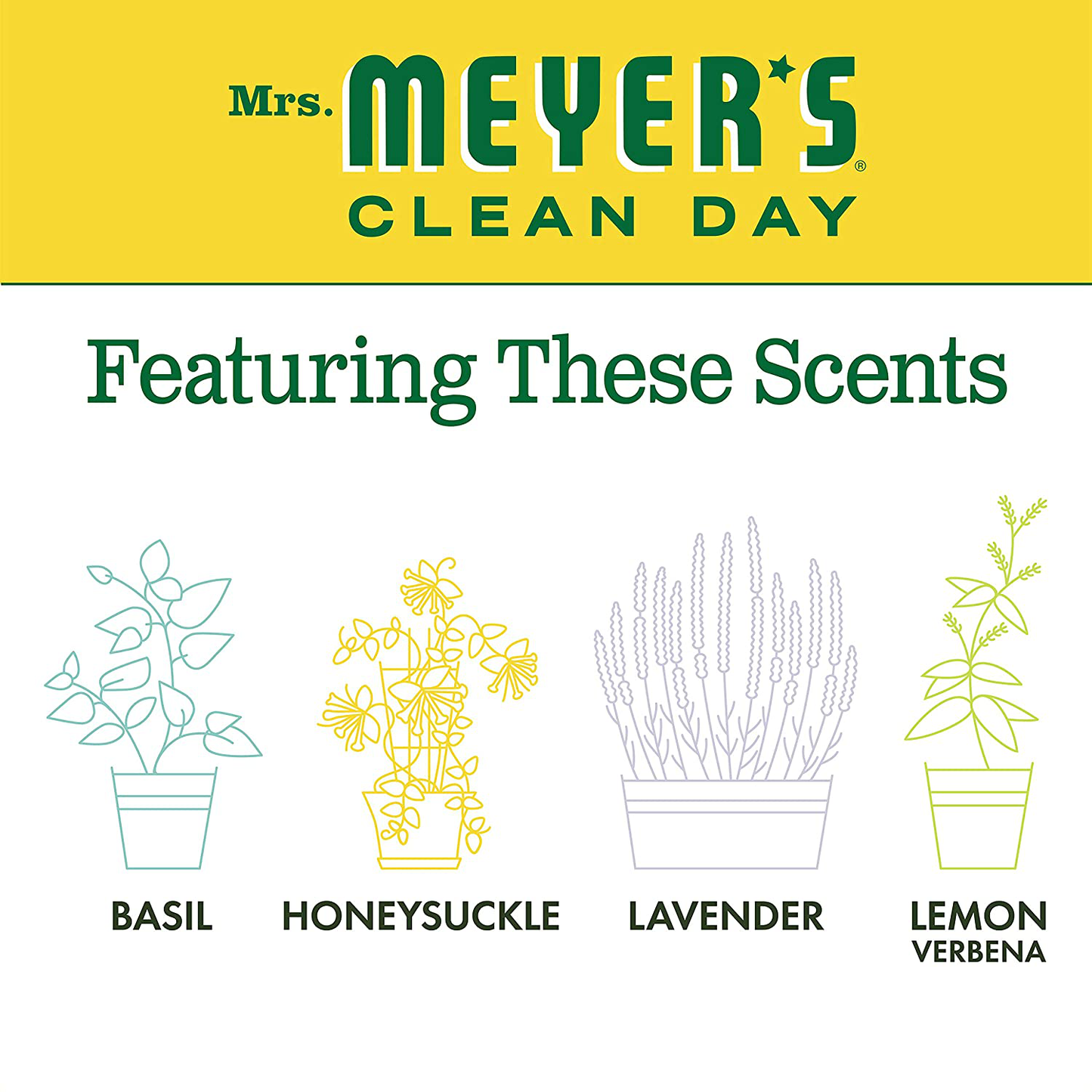 Mrs. Meyer's Clean Day Liquid Hand Soap, Cruelty Free and Biodegradable Hand Wash Formula Made with Essential Oils, Honeysuckle Scent, 12.5 oz - Pack of 3