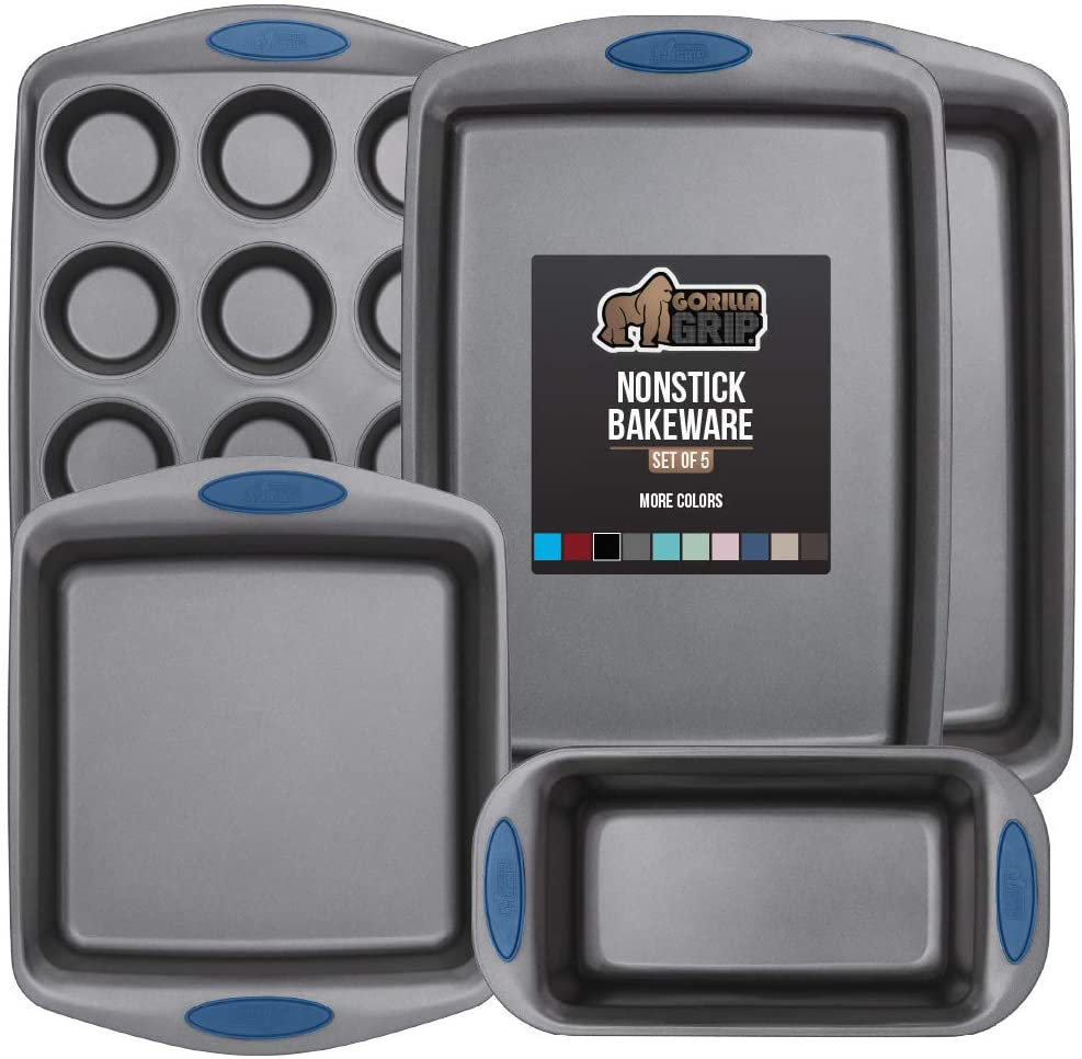Multipack Gorilla Grip Bakeware Sets, Nonstick, Heavy Duty Carbon Steel