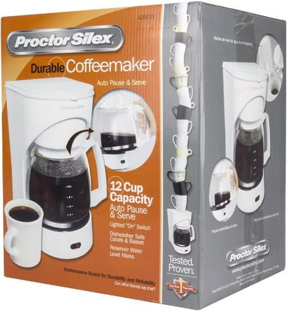 Proctor Silex 43501 12-Cup White Coffeemaker