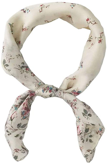 FONYVE Silk Feeling Scarf Medium Square Satin Head Scarf for Women 27.5 × 27.5 inches