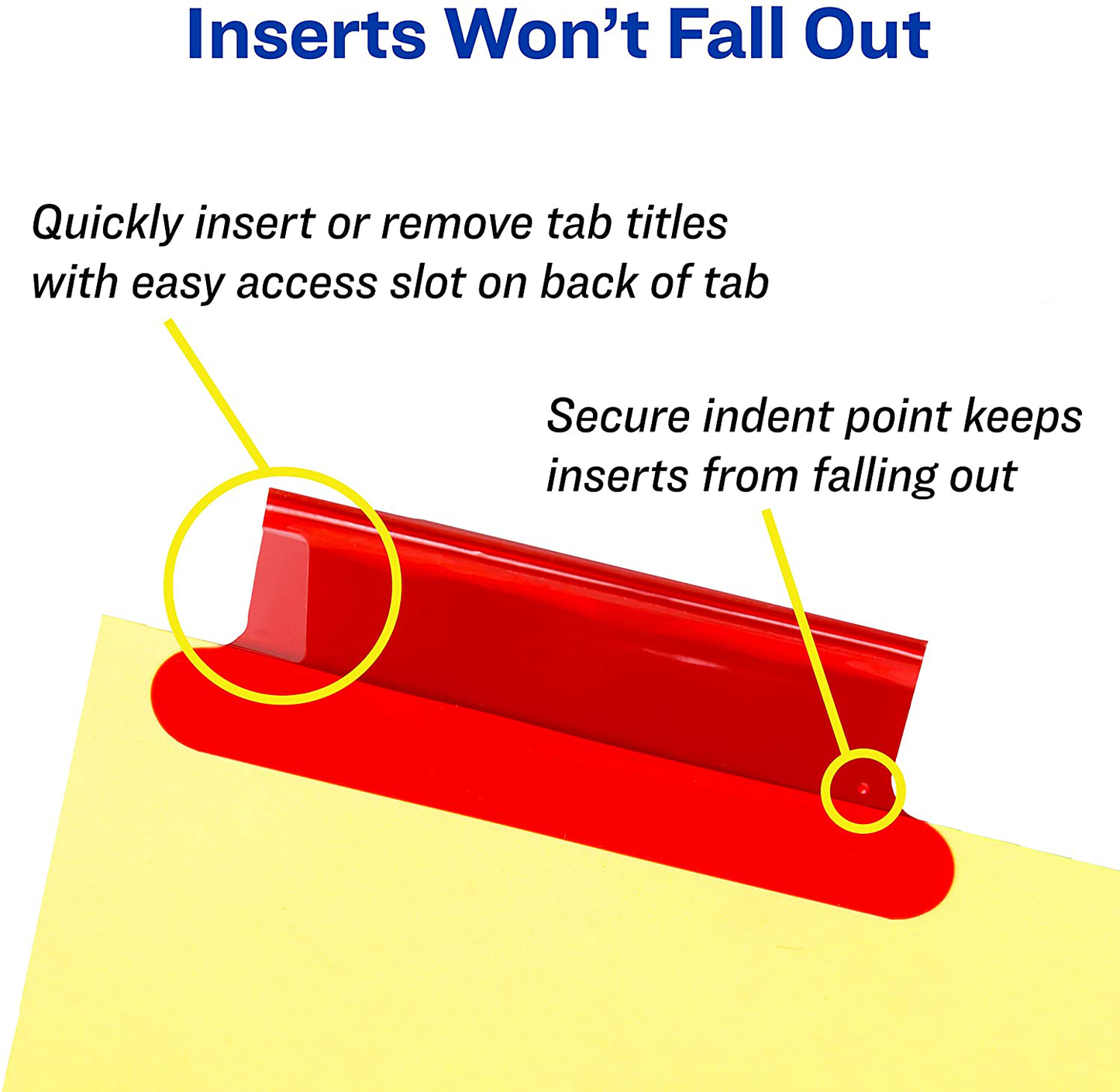 AVERY 8-Tab Binder Dividers for School, Medical Office Supply, or Home Organization, Insertable Multicolor Big Tabs, 6 Sets (11111)
