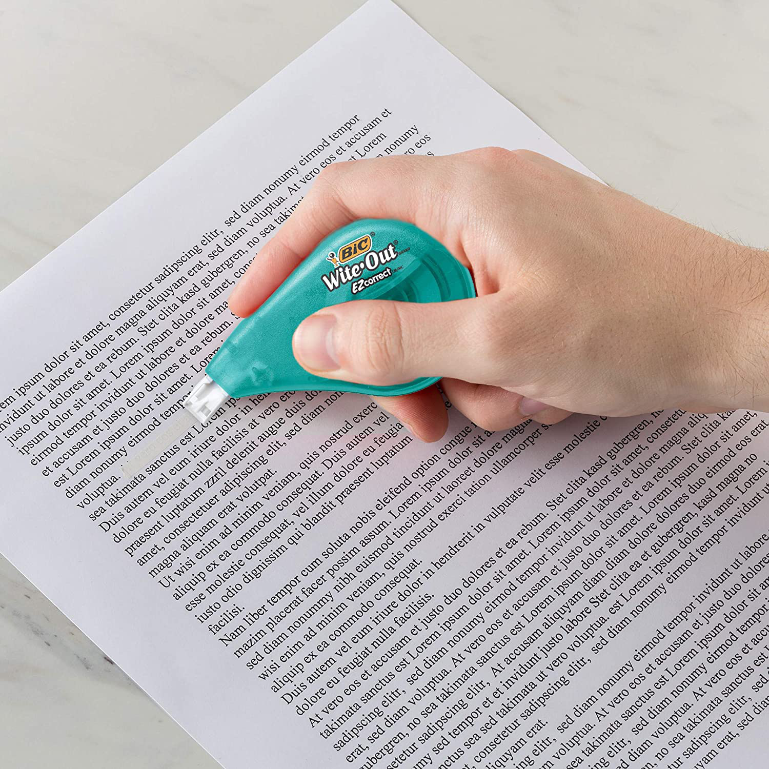 BIC Wite-Out Brand EZ Correct Correction Tape, White, Fast, Clean & Easy To Use, Tear-Resistant Tape, 4-Count