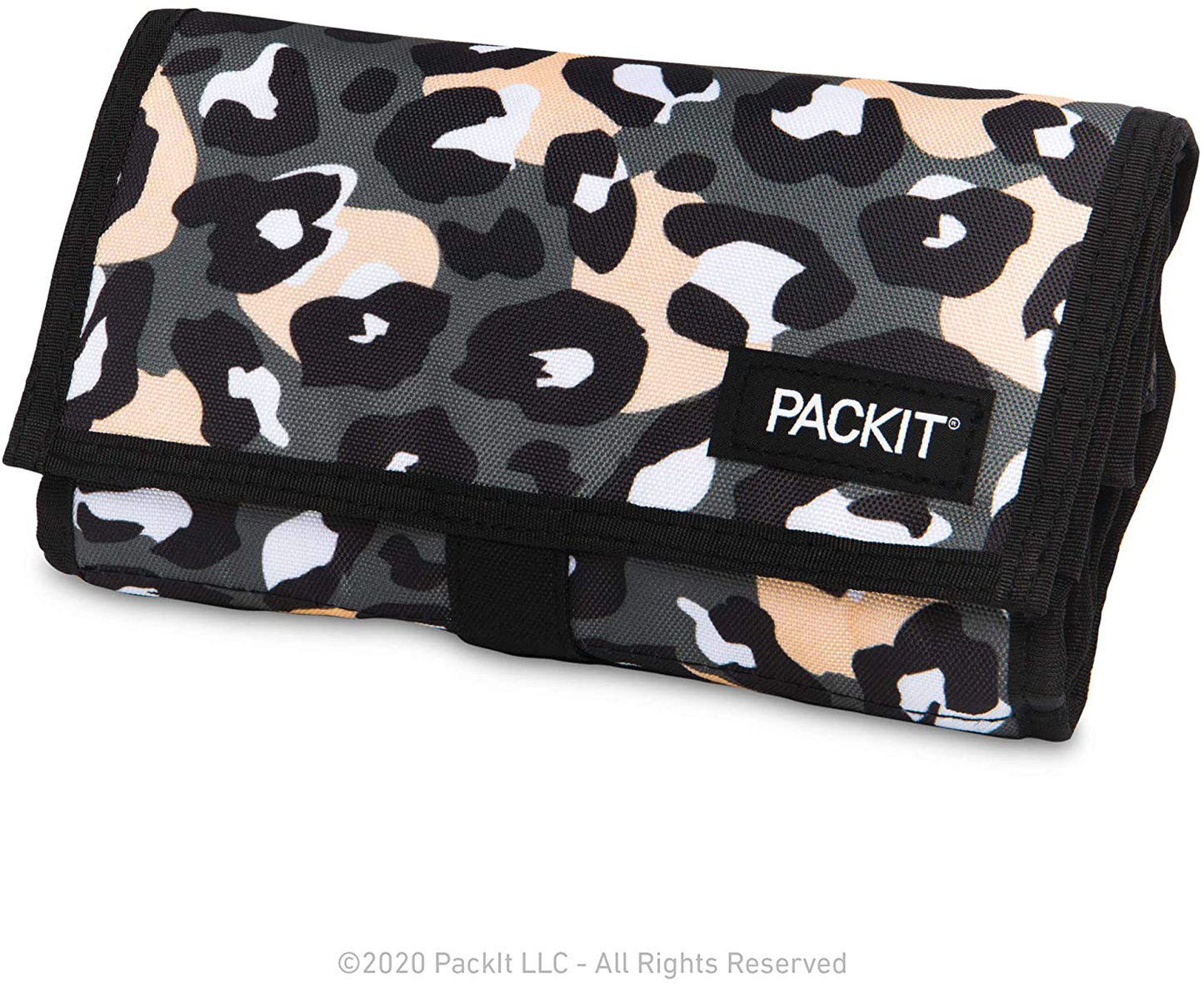 PackIt Freezable Lunch Bag, Wild Leopard Gray