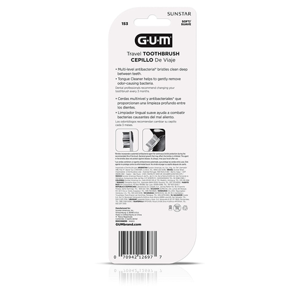 Gum Toothbrush Travel Folding Soft 2ea, 2count