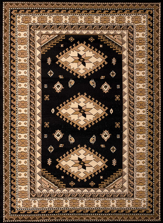 United Weavers of America Dallas Tres Rug, 2'3 x 8', Black
