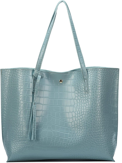 Women's Tote Bags Top Handle Satchel Handbags Faux Leather Tassel Shoulder Purse