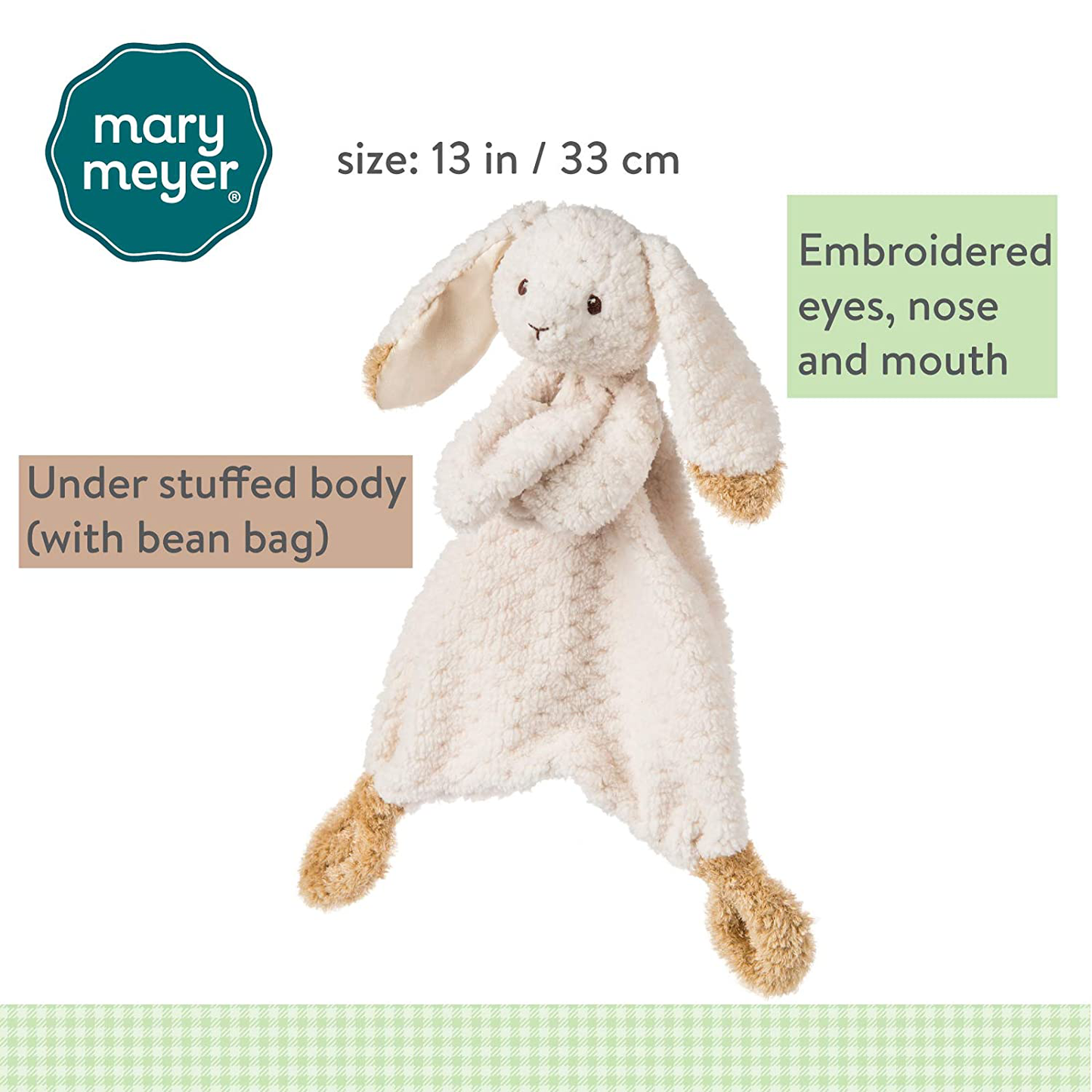 Mary Meyer Lovey Soft Toy, Oatmeal Bunny