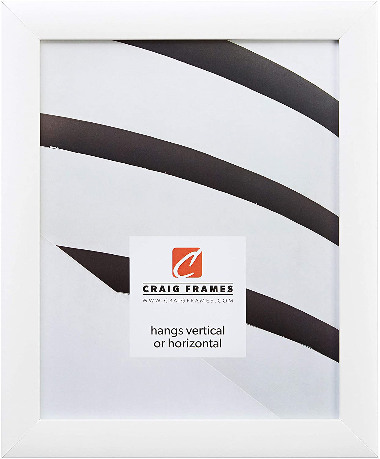 Craig Frames 1WB3BK 16 by 20 Inch Picture Frame, Smooth Wrap Finish, 1 Inch Wide, Black