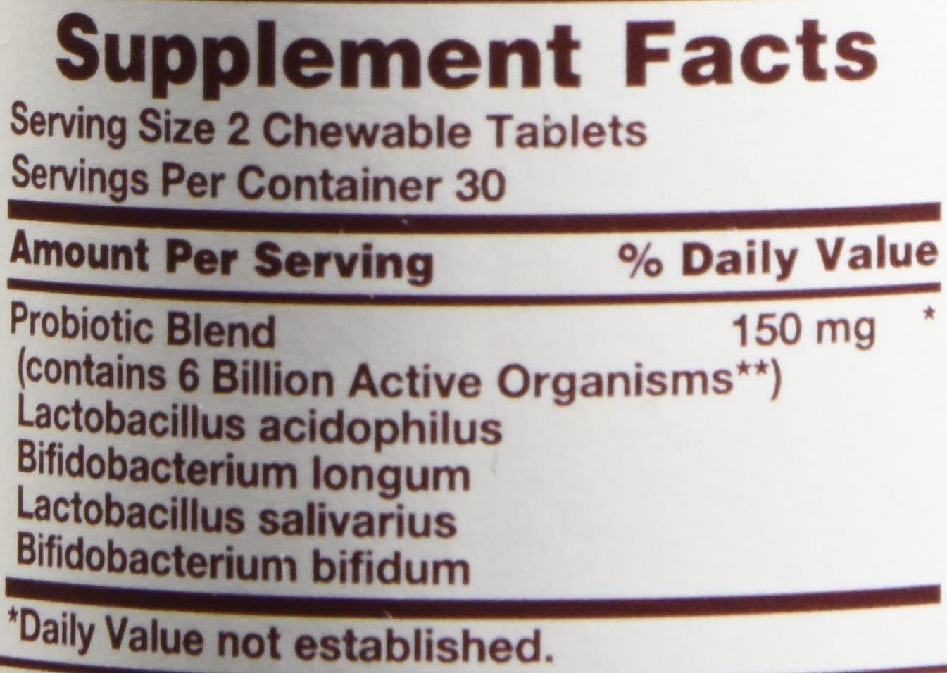 Sundance Chewable Probiotic, 60 Count