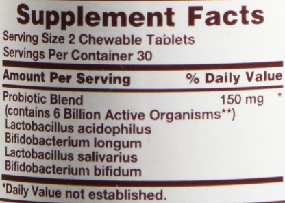 Sundance Chewable Probiotic, 60 Count