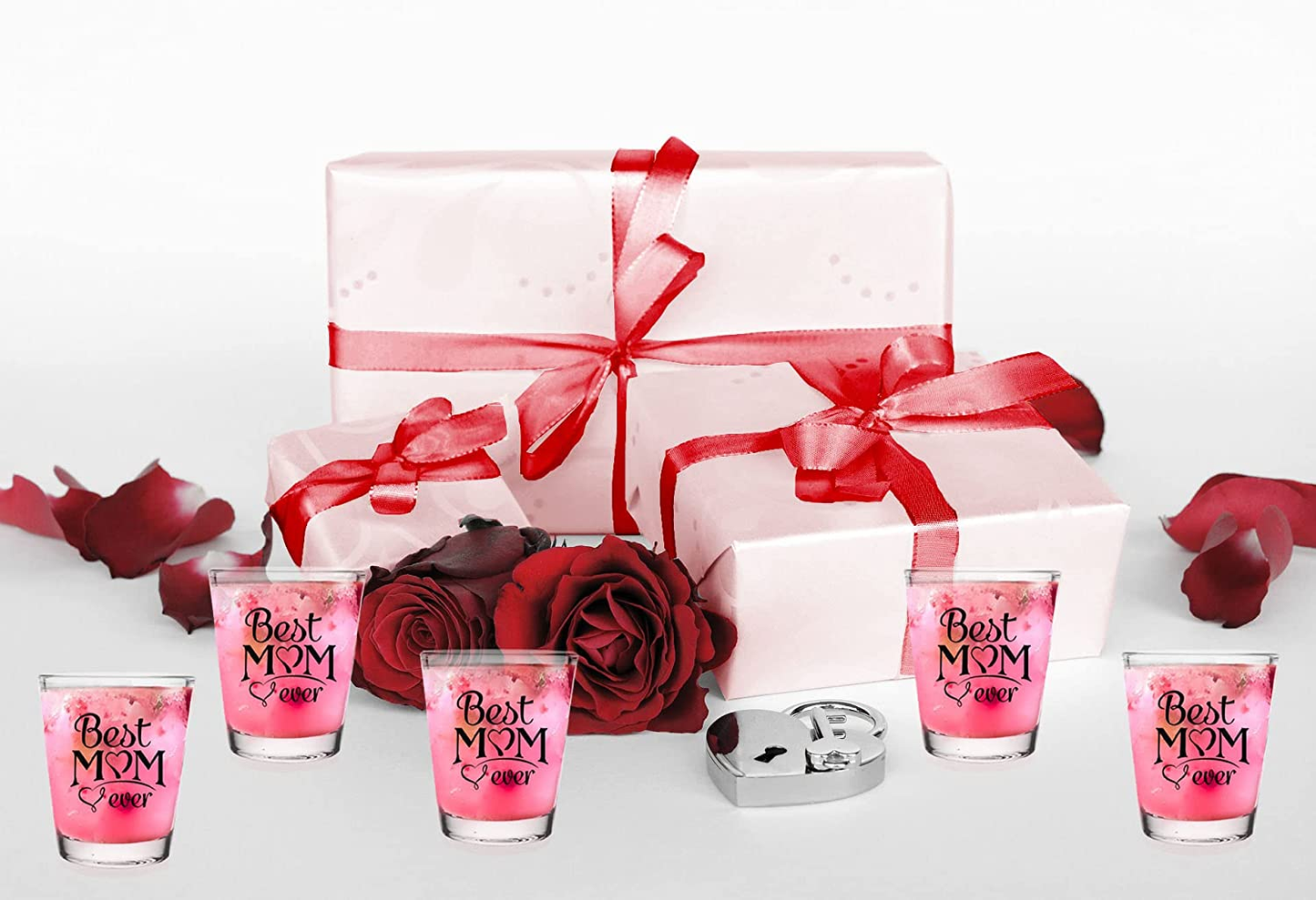 Set of 6 Best Mom Shot Glasses Gift Set  2oz Each