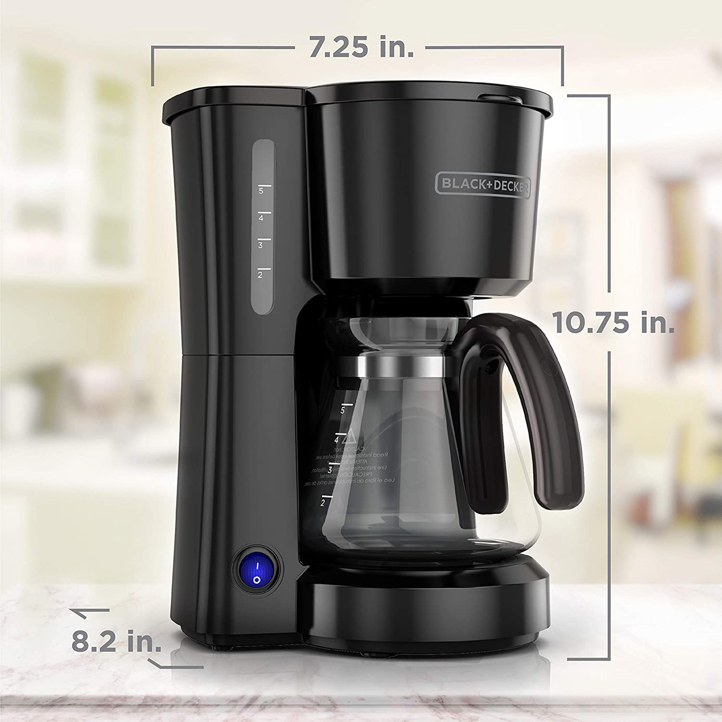 BLACK+DECKER CM0755S, 5-Cup, Silver