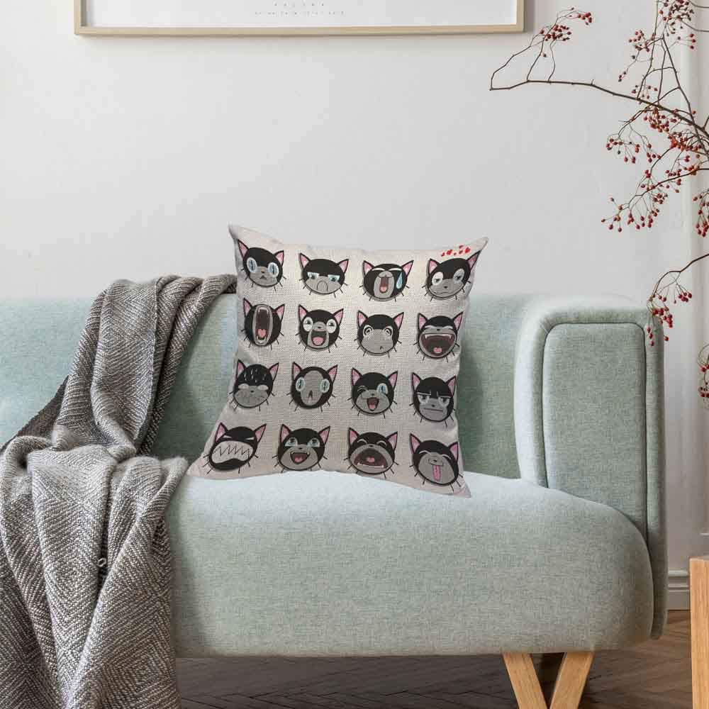 Linen Throw Pillow Cushion Covers Home Sofa Decorative 18 X 18 Inch