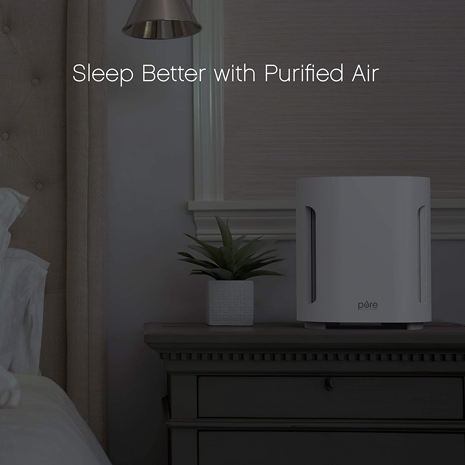 Pure Enrichment PureZone 3-in-1 Air Purifier - True HEPA Filter & UV-C Sanitizer Cleans Air, Helps Alleviate Allergies, Removes Pet Dander, Smoke & More - for Home, Office & Bedroom