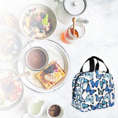Lunch Bags for Women with Containers Butterfly Insulated Lunch Box Freezable Cooler Thermal Waterproof Women Lunch Tote Bag for Work