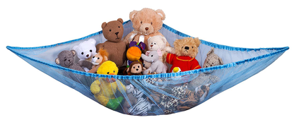 Jumbo Toy Hammock - Organize Stuffed Animals or Children's Toys with The mesh Hammock. Looks Great with Any décor While neatly organizing Kid’s Toys and Stuffed Animals. Expands to 5.5 feet - White