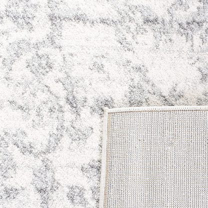 Safavieh Madison Collection MAD603F Oriental Snowflake Medallion Distressed Non-Shedding Dining Room Entryway Foyer Living Room Bedroom Area Rug, 5'3" x 5'3" Round, Grey / Ivory