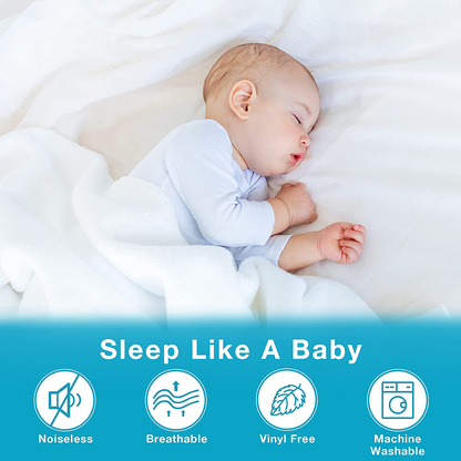 Cal King Quilted Fitted Waterproof Mattress Pad, Soft Mattress Protector for California King Size Bed, 6-18 inches Deep Pocket Fitted Mattress Cover, White