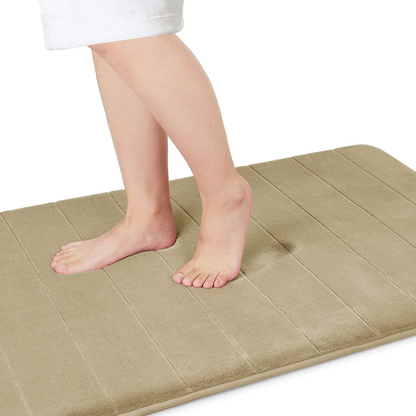 Memory Foam Bath Mat Rug, Comfortable, Soft, Super Water Absorption, Machine Wash, Non-Slip for Bathroom 