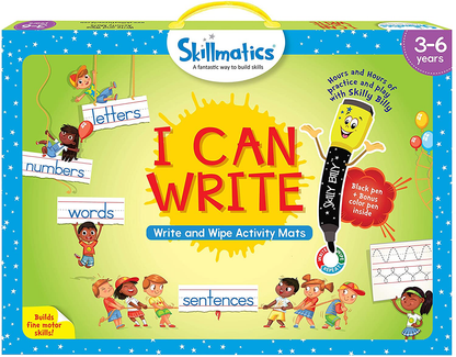 Skillmatics Educational Game : I Can Write | Reusable Activity Mats with 2 Dry Erase Markers | Gifts & Preschool Learning for Ages 3-6