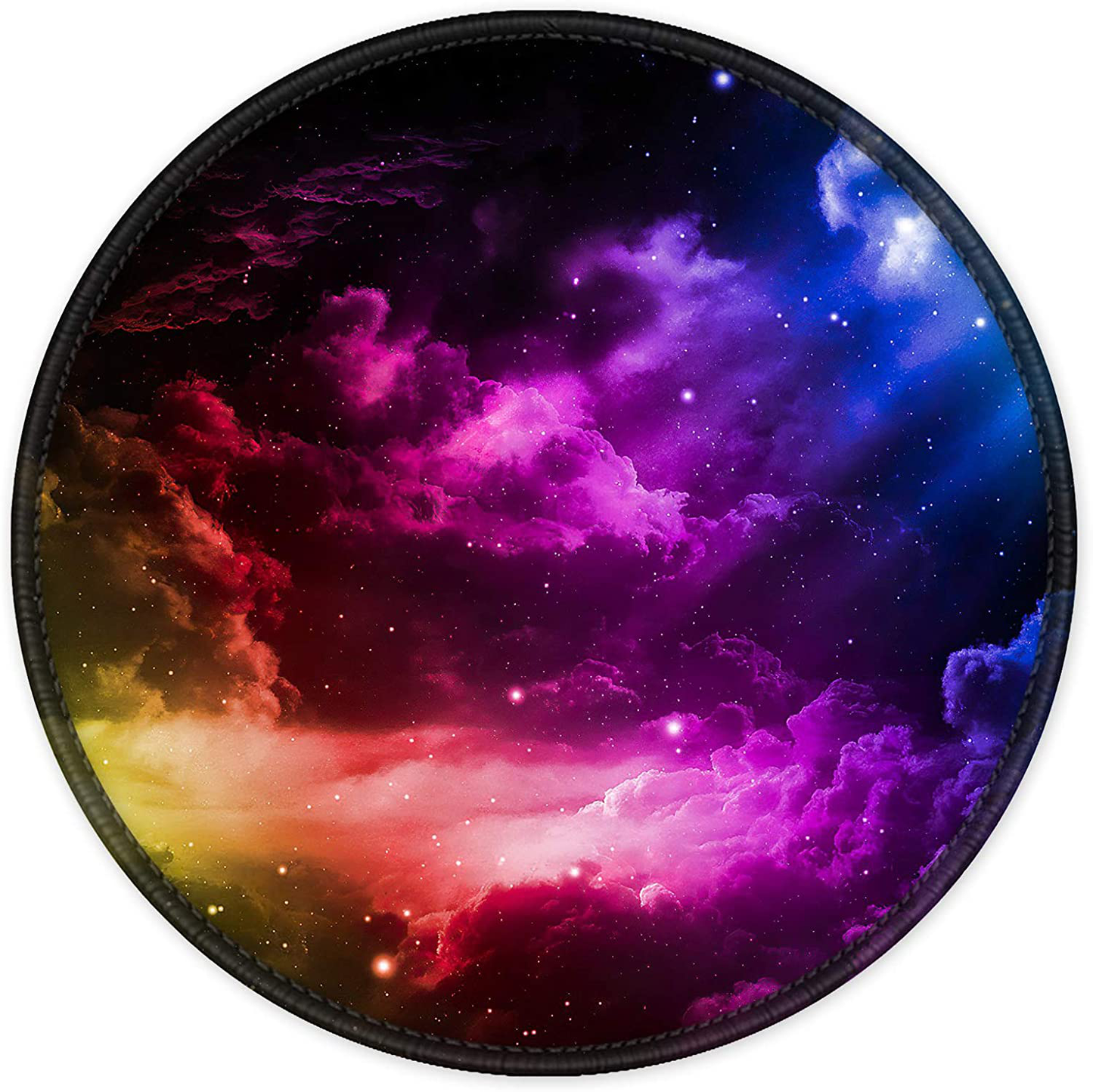 ITNRSIIET Mouse Pad, Colorful Geometric Pattern Design Round Mousepad. Customized Gaming Mousepads for Laptop and Computer. Cute Design Desk Accessories. Non-Slip, Stitched Edges, Waterproof