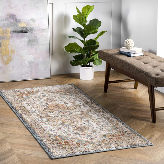 nuLOOM Shane Persian Vintage Runner Rug, 2' 6" x 6', Beige