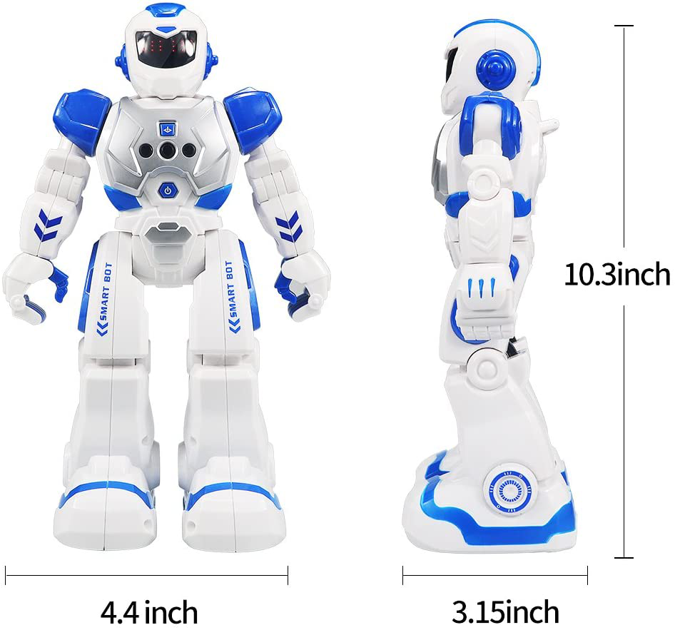 Remote Control Robot for Kids, Sikaye Intelligent Programmable Robot with Infrared Controller Toys,Dancing,Singing, Moonwalking and LED Eyes, Gesture Sensing Robot Kit for Childrens (Yellow)