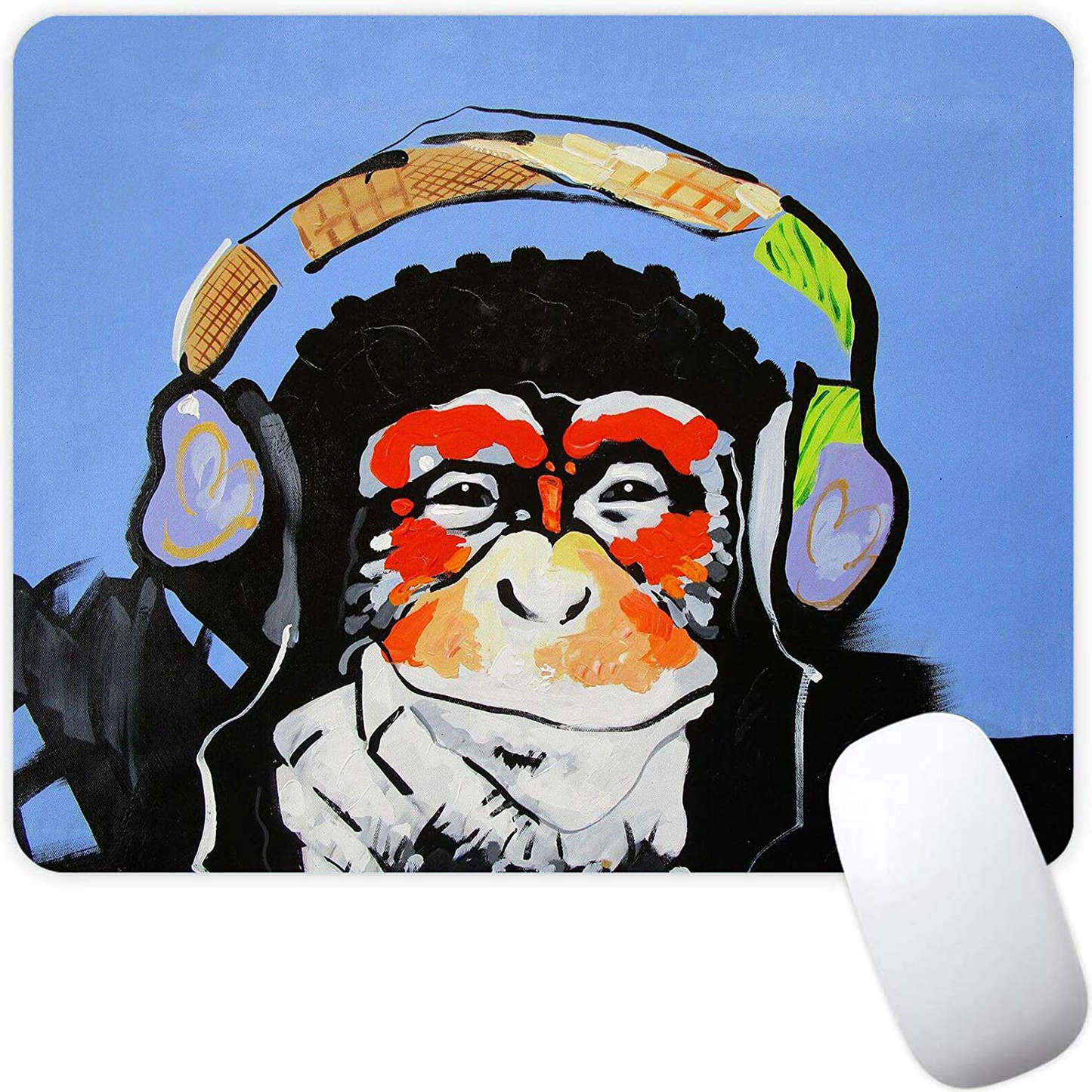 Mouse Pad,Red Moon Cloud Samurai Pattern Seamless Waterproof Gaming Anime Gift Mouse Pad Desk Accessories Non-Slip Rubber Mousepad for Laptop and Computer