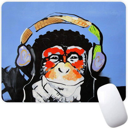 Mouse Pad,Red Moon Cloud Samurai Pattern Seamless Waterproof Gaming Anime Gift Mouse Pad Desk Accessories Non-Slip Rubber Mousepad for Laptop and Computer