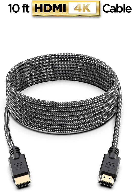 Multi Pack PowerBear 4K HDMI Cables Braided Nylon & Gold Connectors, 4K @ 60Hz, Ultra HD, 2K, 1080P, ARC & CL3 Rated