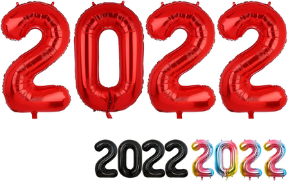 40 Inch Gold Large Number Balloons - Foil Mylar  Decorations