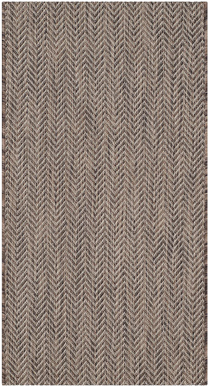 Safavieh Courtyard Collection CY8022 Indoor/ Outdoor Non-Shedding Stain Resistant Patio Backyard Accent Rug, 2' x 3'7", Brown / Beige