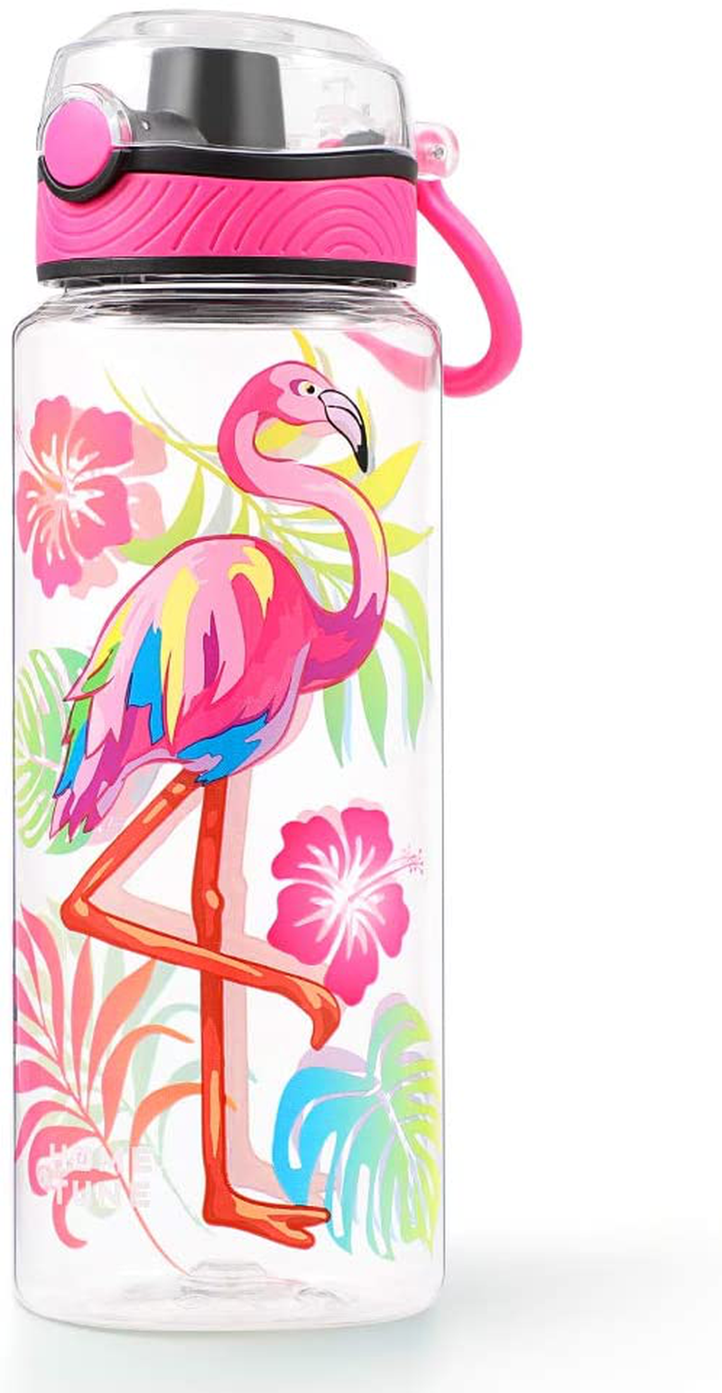 Cute Water Bottle for School Kids Girls, BPA FREE Tritan & Leak Proof & Easy Clean & Carry Handle, 23oz/ 680ml - Unicorn