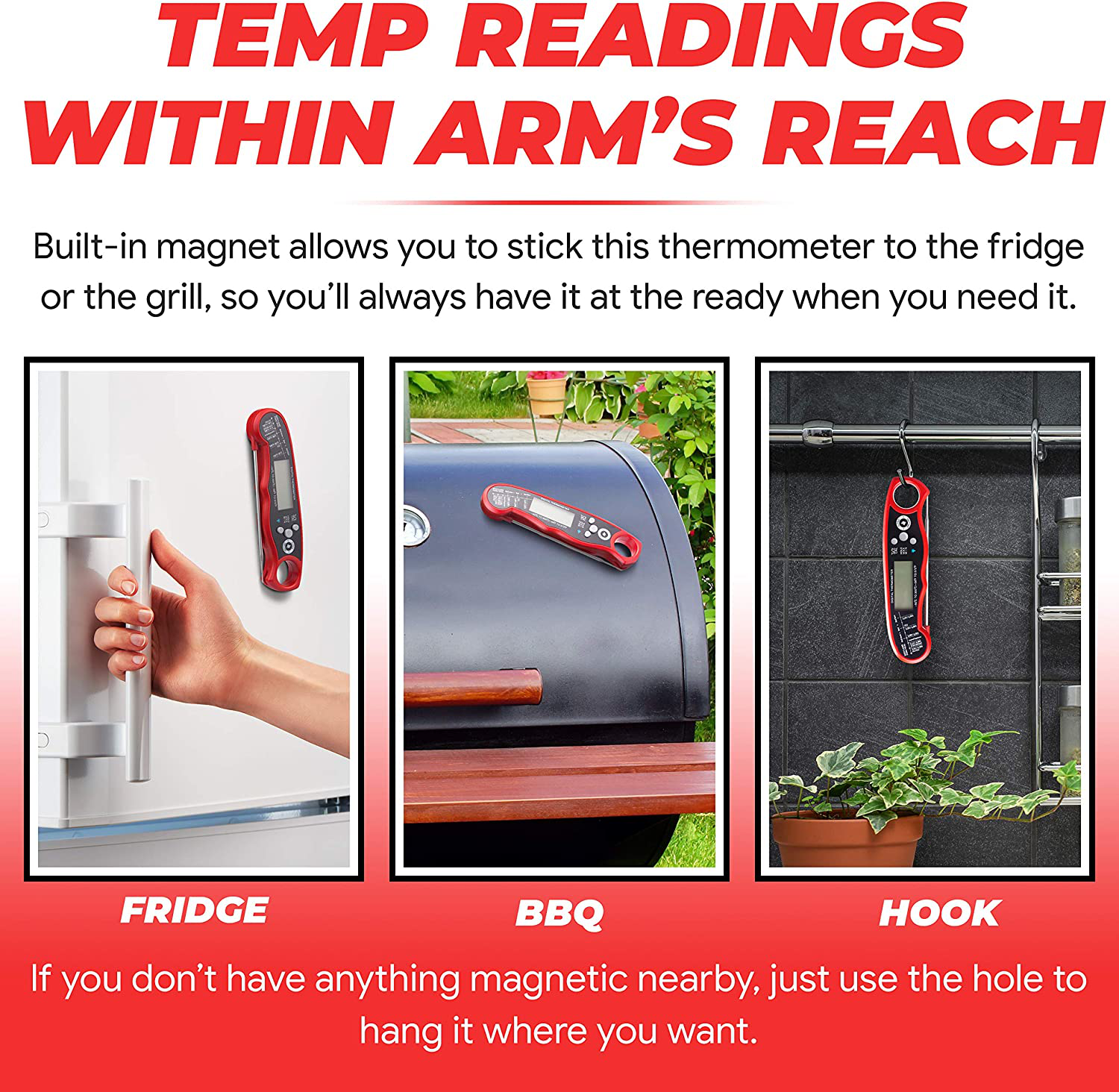 Alpha Grillers Instant Read Meat Thermometer for Grill and Cooking. Best Waterproof Ultra Fast Thermometer with Backlight & Calibration. Digital Food Probe for Kitchen, Outdoor Grilling and BBQ!