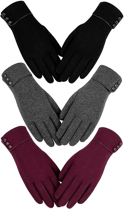 Women's Touchscreen Texting Fleece Lined Windproof Driving Gloves