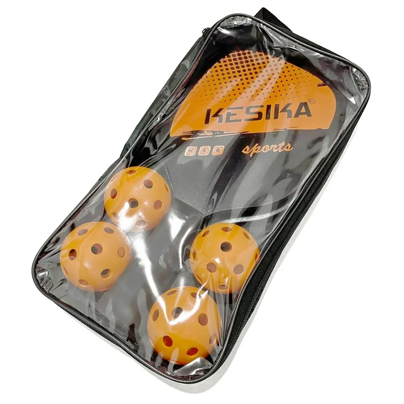 6 Piece Pickleball Paddle Set with 4 Pickleball Balls and Carrying Bag