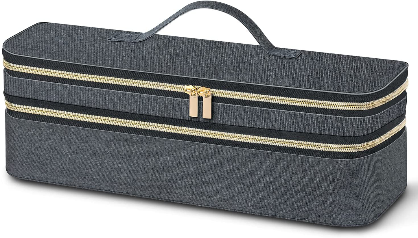 Travel Case for Revlon One Step Hair Dryer & Styler Volumizer, Blow Dryer Brush, Double-Layer Travel Storage Carrying Bag Compatible with Hot Tools Hot Air Brush & Styling Tools Accessories(Case Only)