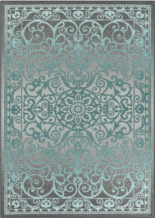 Maples Rugs Pelham Vintage Kitchen Rugs Non Skid Washable Accent Area Carpet [Made in USA], 1'8 x 2'10, Grey Tonal