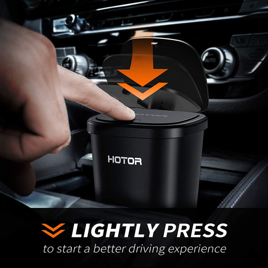 Car Trash Can, HOTOR Car Trash Cup with 30 Additional Car Trash Bags for Exclusive Using, Multipurpose Trash Can for Car, Office & Home to Meet Various Needs - 2 Packs