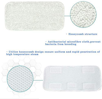 Vingi Sienna Luna Replacement Pads Microfiber Mop Pads Fit for Steamer Head SSM-3006 Series Hard Floor Mop Washable Durable Cloth Pads 6 Pack
