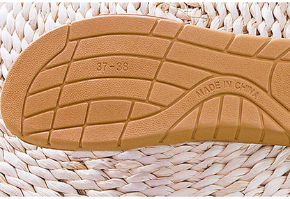 HUAIDE Linen Slippers for Women Men Flax Tatami Slippers Indoor Skid-Proof House Slipper Open Toe