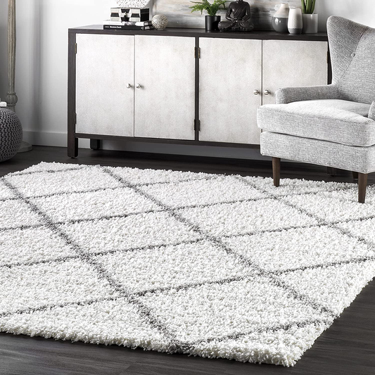 nuLOOM Tess Cozy Soft & Plush Modern Runner Rug, 2' 6" x 6', White