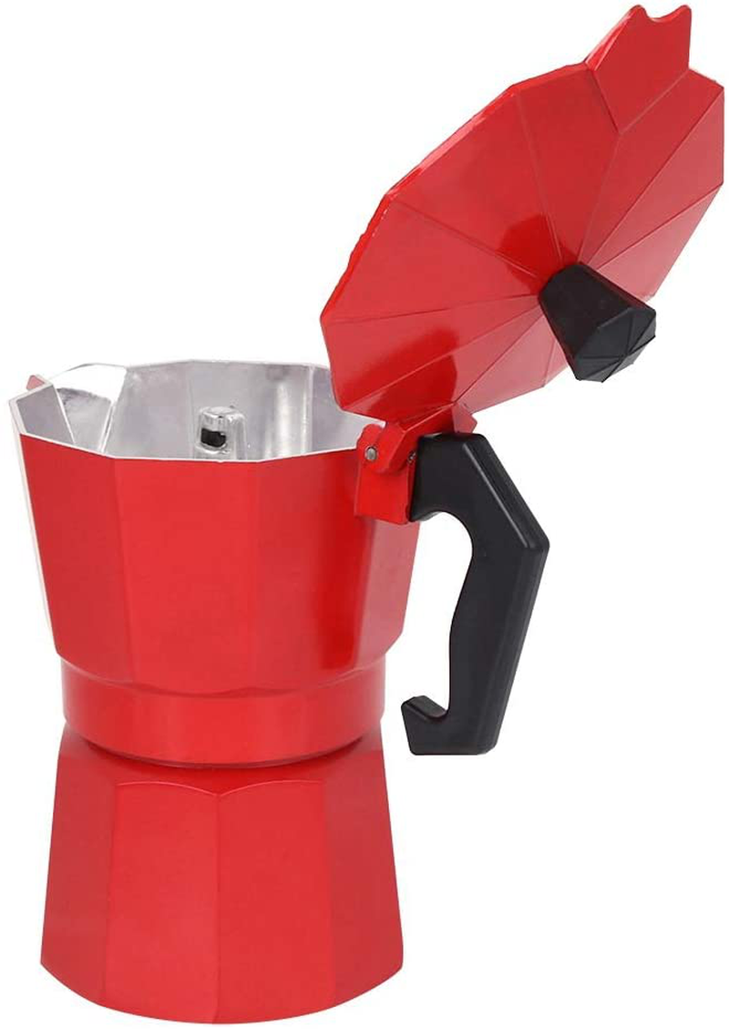 6 Cup Coffee Maker, Italian Style Coffee Maker, Moka Coffee Maker, Coffee Maker Tool, Quick Cleaning Pot for Home Office (Black)