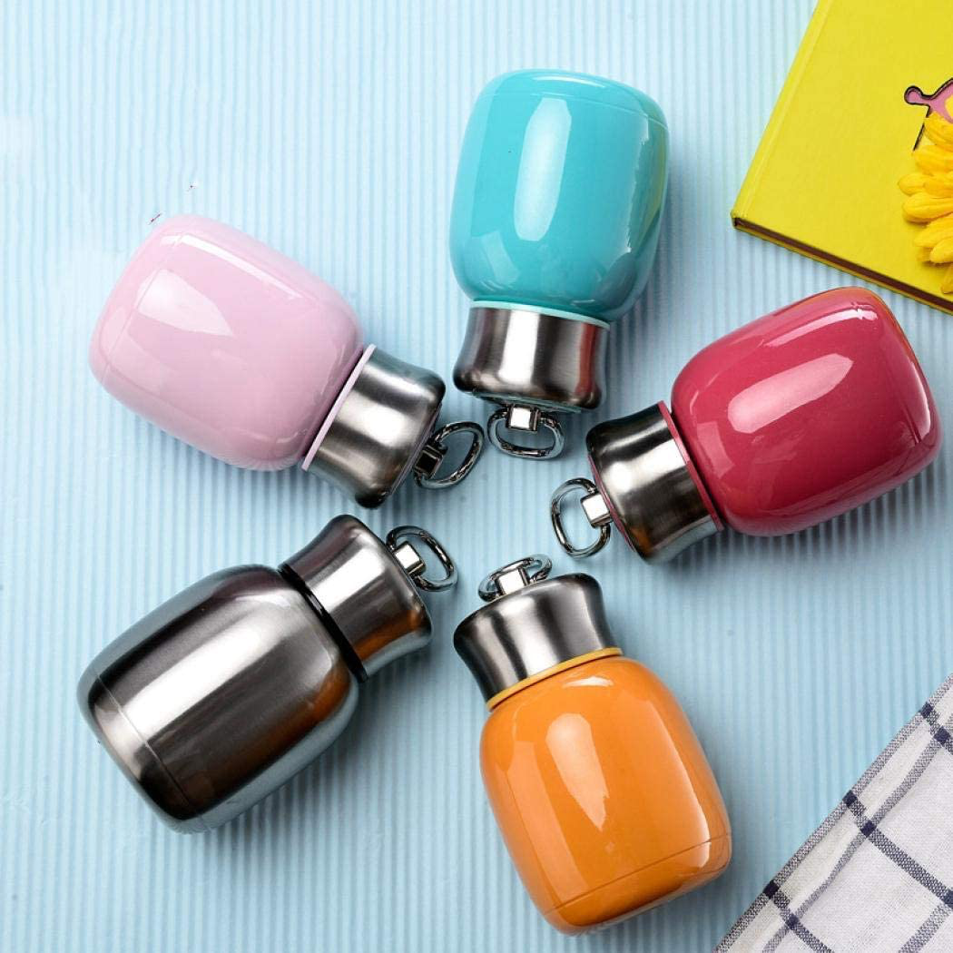 Mini 7 oz Stainless Steel Water Bottle, Small Vacuum Insulated Water Bottle Leak Proof Sport Tumbler Cup Hot and Cold Water Bottle for Women Girls Kids Gift Milk Tea Lunch (Skyblue)