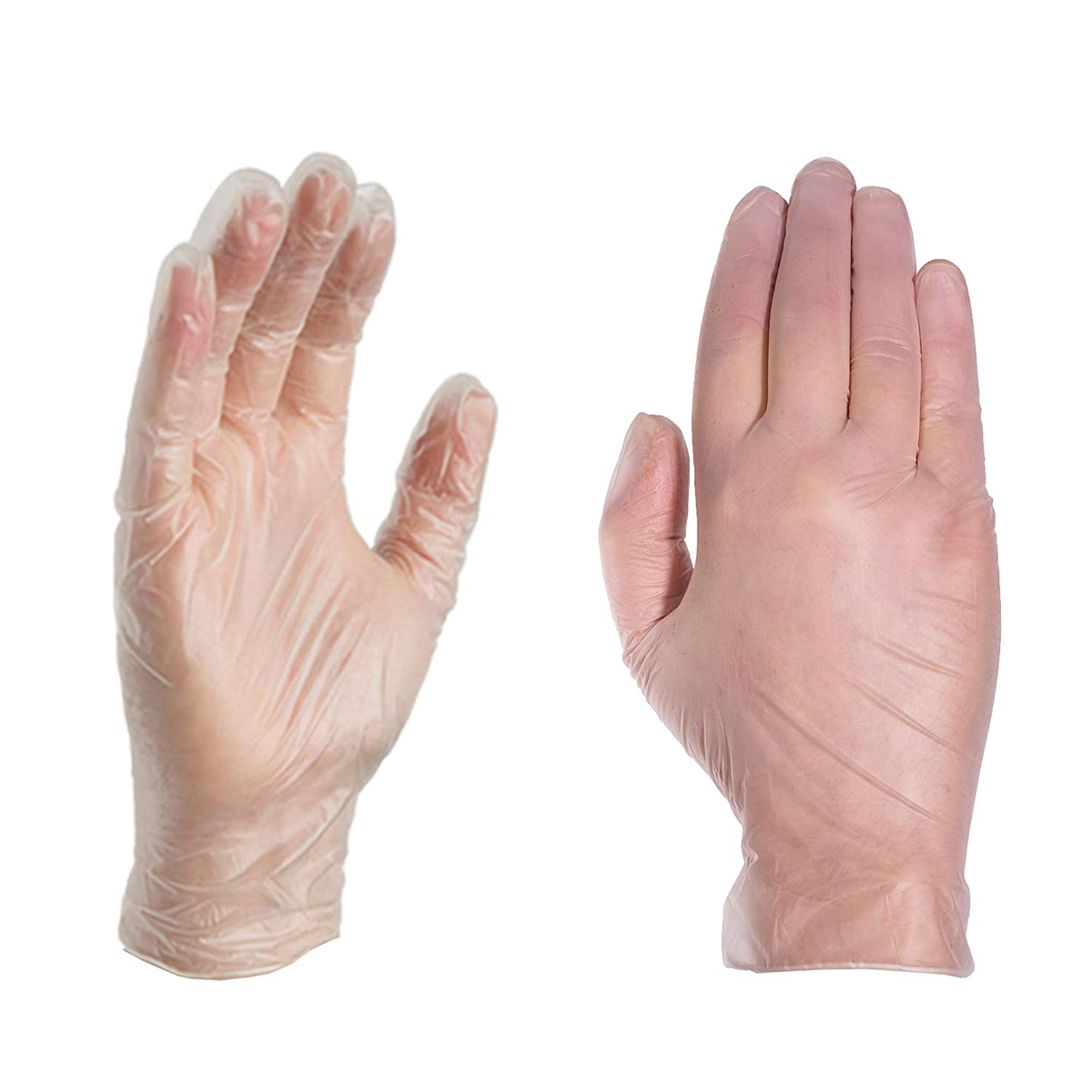 X3 Clear Vinyl Industrial Gloves, Box of 100, 3 Mil, Size Large, Latex Free, Powder Free, Disposable, Food Safe, GPX346100-BX