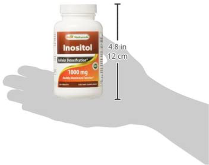 Best Naturals Inositol 1000mg 120 Tablets - Also Called Vitamin B8