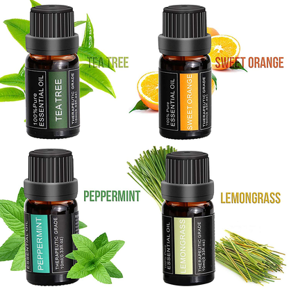 Aromatherapy Essential Oil Diffuser Bracelet Gift Set w/Rosemary, Lavender, Bergamot, Eucalyptus, 10ML/pcs, Unique Gift Ideas for Women, Girls, Friend, Mom at Anniversaries, Birthday and Christmas