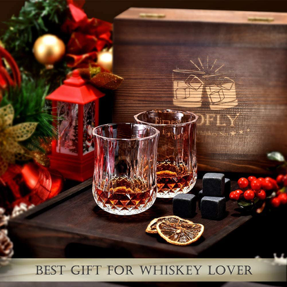 Birthday Gifts for Men Women, Whiskey Stones Set, Unique Anniversary Wedding Retirement Gift Ideas for Couple Dad Husband Boyfriend Him Grandpa, Man Cave Gifts Cool Gadgets for Alcohol Scotch Bourbon