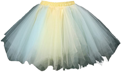 Honeystore Women's Short Vintage Ballet Bubble Puffy Tutu Petticoat Skirt